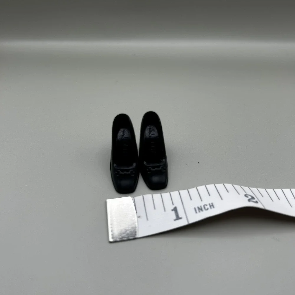🖤Barbie BLACK Closed Toe Heels Pumps Shoes‎ Vintage China🖤